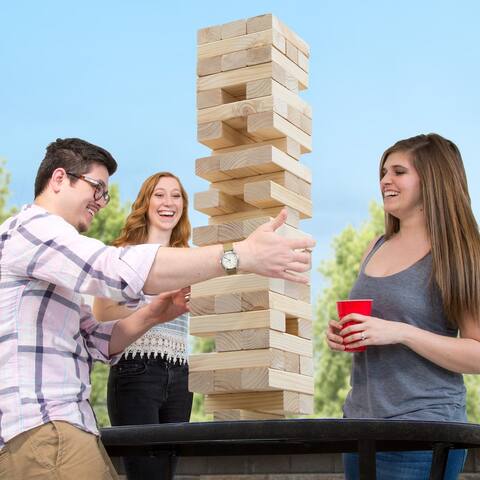 Toy Time Giant Outdoor Wooden Stacking Block Game