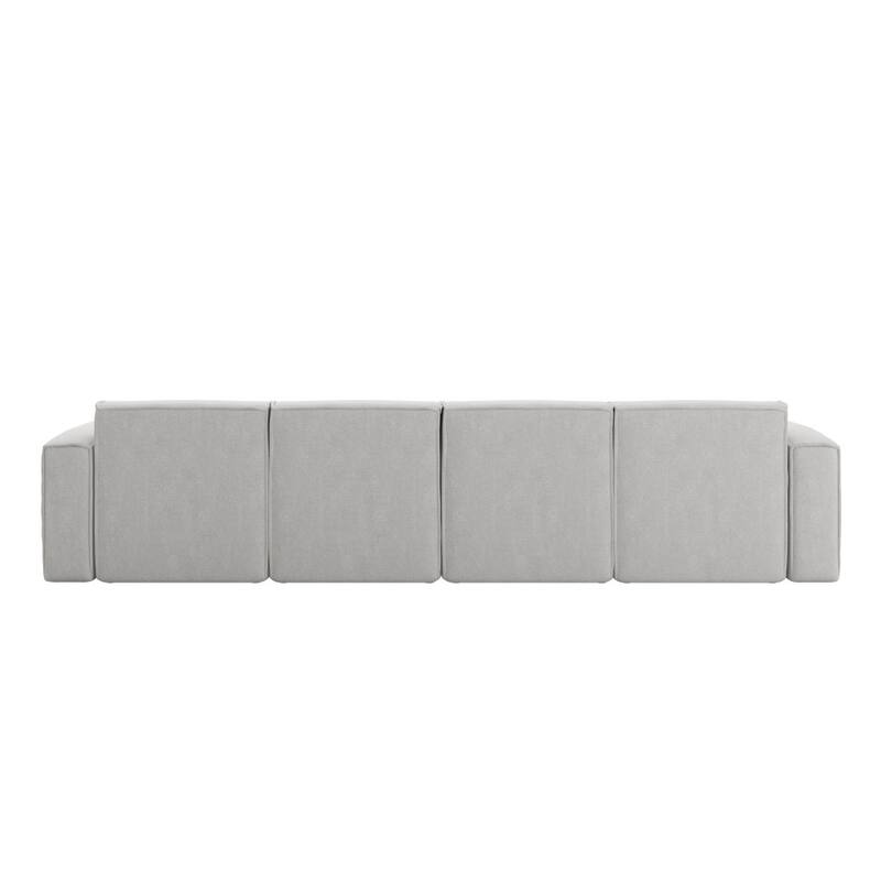 Contemporary 5 Piece Modular Sectional Sofa with Ottoman