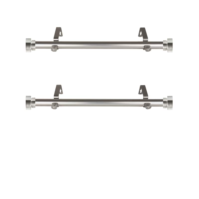 Adjustable Curtain Rod Set - 12-20 inch - 2 Rods - Elegant Steel Design - 20