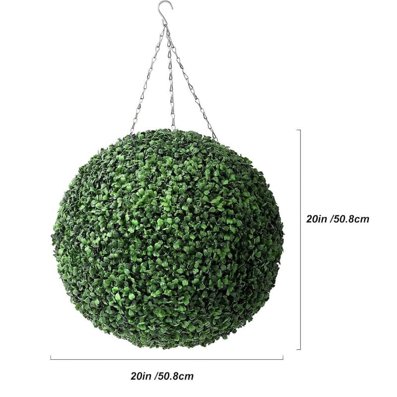 Pre-Lit Artificial Plant Topiary Ball Plant for Home Decor