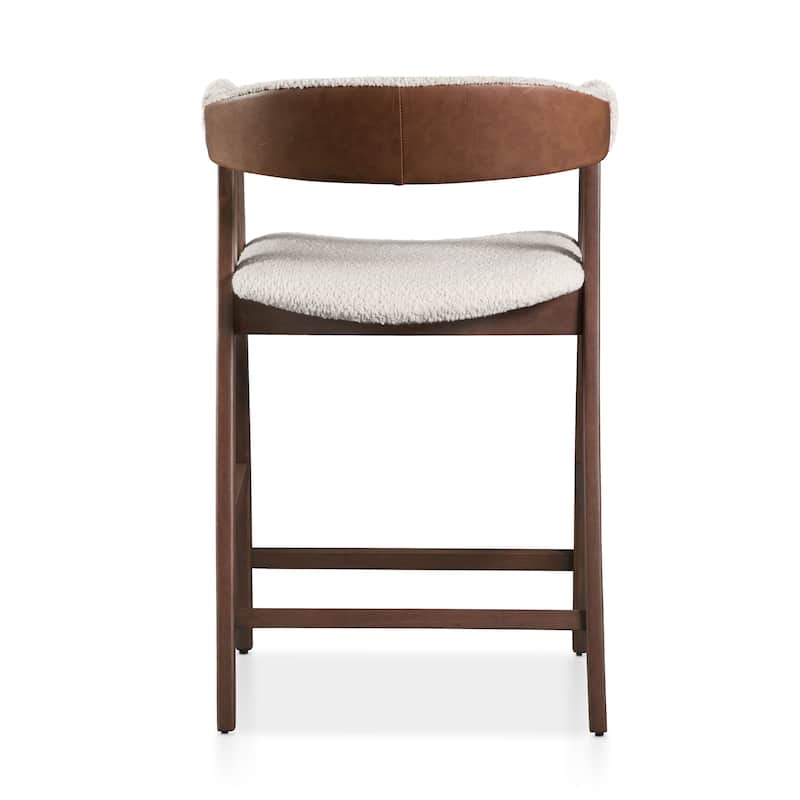 Furniture of America Shaw Mid-century Boucle Counter Height Chairs (Set of 2)