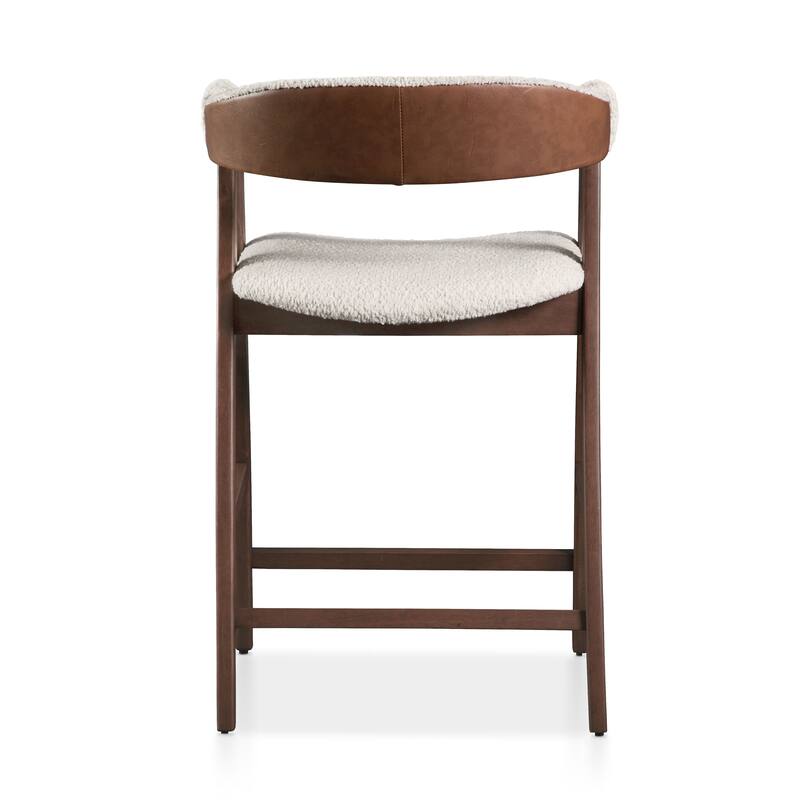 Furniture of America Shaw Mid-century Boucle Counter Height Dining Chairs (Set of 2)