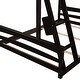 preview thumbnail 9 of 7, Espresso Twin Over Full Solid Pine Bunk Bed with Loft Bed, Desk, Slide