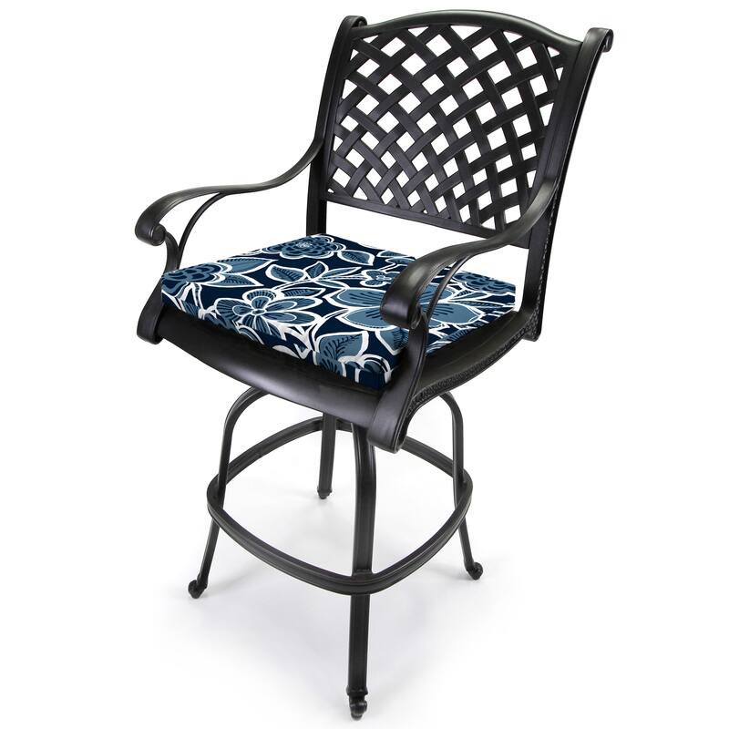 19" x 17" Outdoor Seat Cushion with Ties - Set of 2 - 19" W x 17" L x 2" H