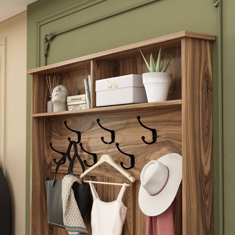 Coat Rack Hall Tree Shoe Bench Accent Furniture Entryway Living Room