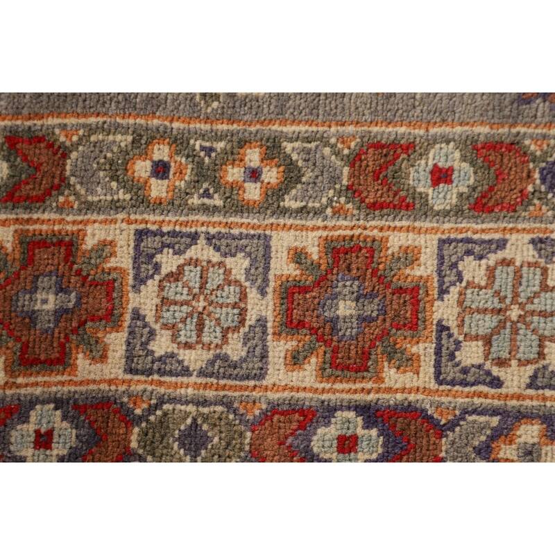 Traditional Kazak Oriental Accent Rug Hand-Knotted Wool Carpet - 3'4"x 4'9"