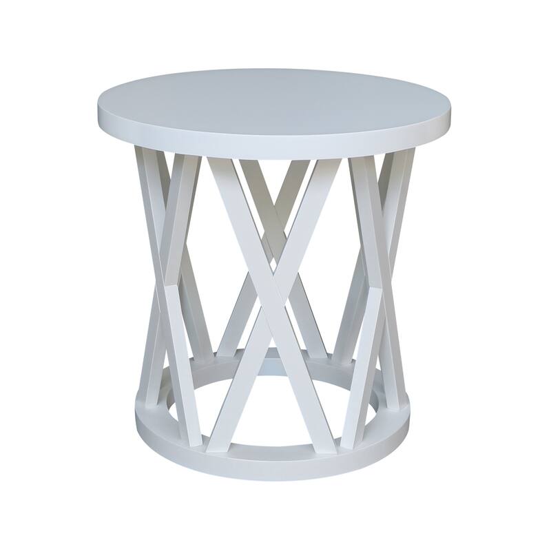 Round Ceylon End Table - 24 in. W x 24 in. D x 24 in. H