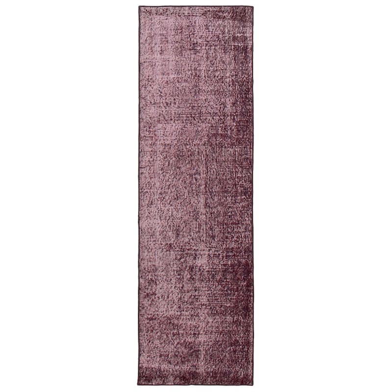 ECARPETGALLERY Hand-knotted Color Transition Burgundy Wool Rug - 2'4 x 8'4 - Dark Burgundy - 2'4 x 8'4