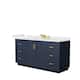 Option Dark Blue, Gold Trim, White Quartz Top