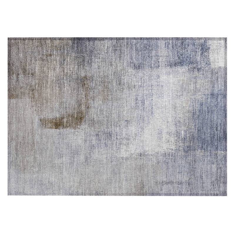 Machine Washable Indoor/ Outdoor Chantille Solid Ombre Rug