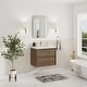 preview thumbnail 4 of 22, Sylphar 30 inch Bathroom Vanity with Sink, Floating Oak Cabinet with Stone Top