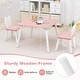preview thumbnail 8 of 8, Gymax 3 Pieces Kids Table & Chairs Set Children Wooden Furniture Set