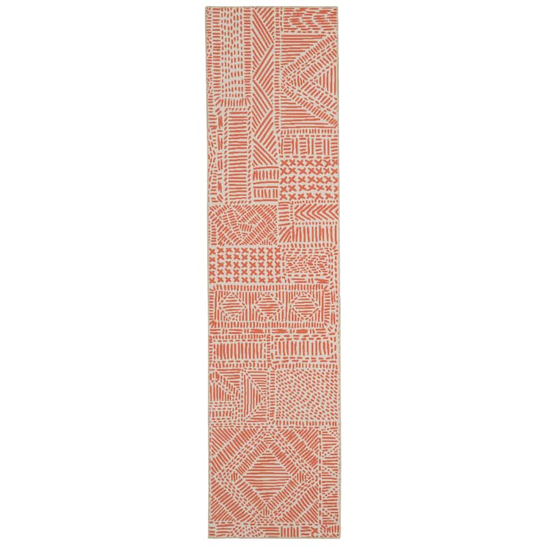 Cayden Machine Washable Geometic Area Rug