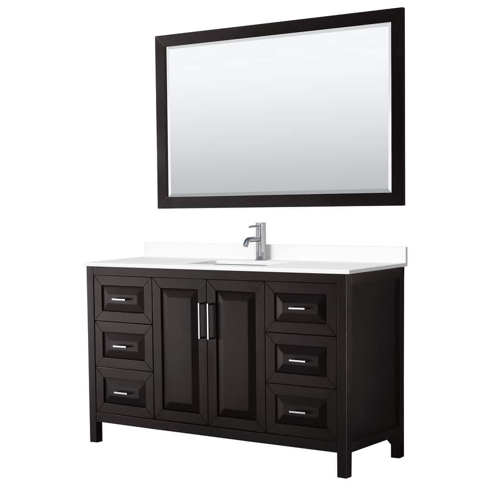 Wyndham Collection Daria 60" Free Standing Single Basin Vanity Set