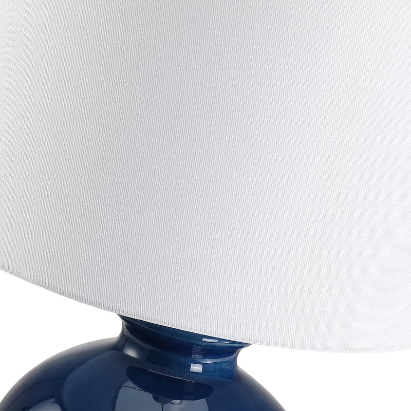 3-Way Ceramic Table Lamp with White Shade - 24.5 in. H