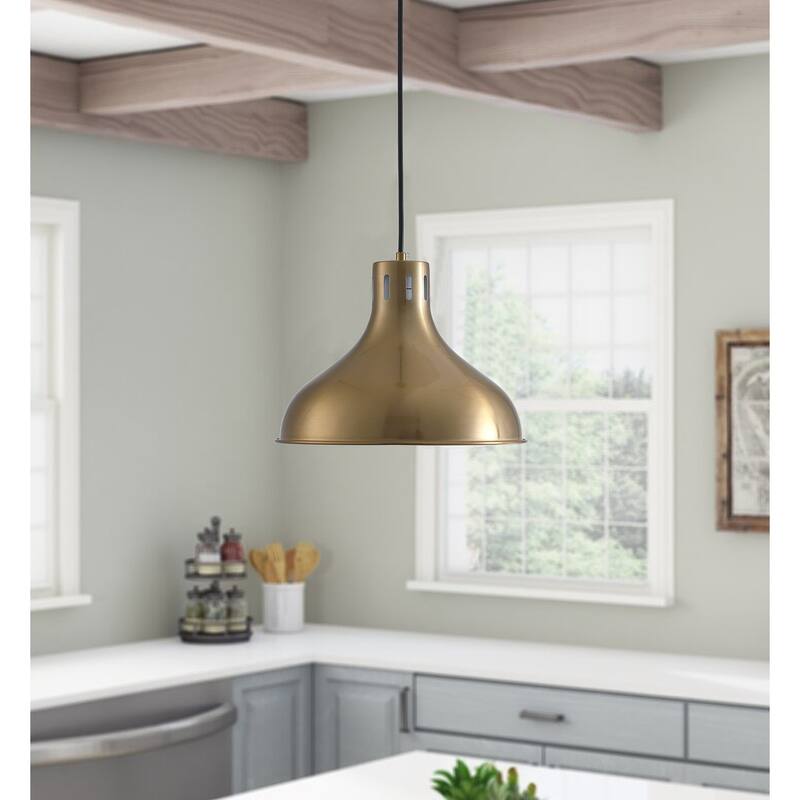 Vintage Gold 1-Light Unique Dome Shape Pendant Lighting Fixture