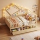 preview thumbnail 6 of 16, Costway Full Size Bed with 2 Storage Drawers, House-shaped Bed Frame