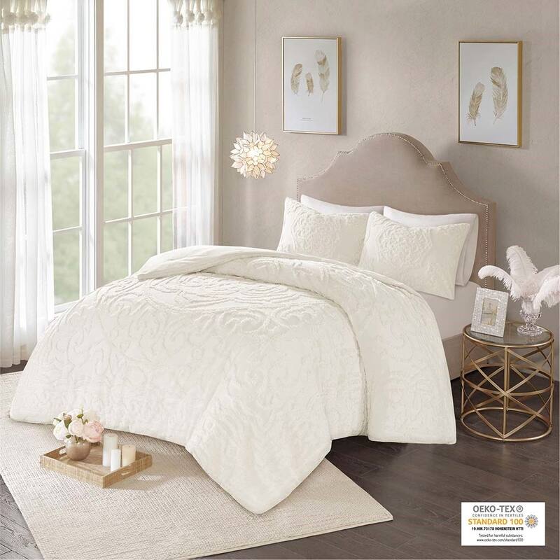 GDF Studio - Tufted Cotton Chenille Medallion Comforter Set