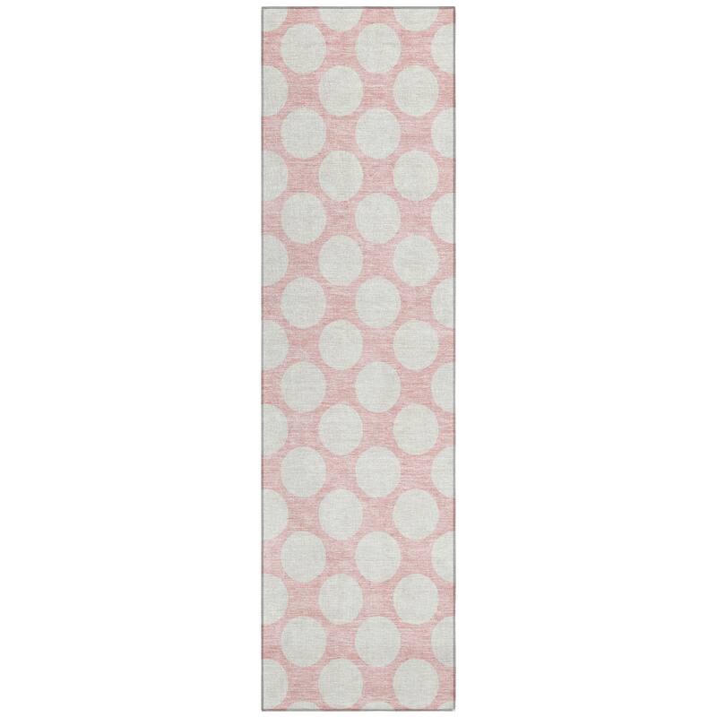 Machine Washable Indoor/ Outdoor Chantille Modern Dots Rug