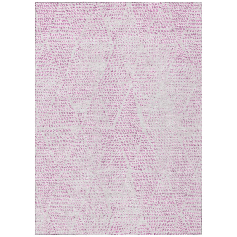 Machine Washable Indoor/ Outdoor Chantille Contemporary Diamonds Rug