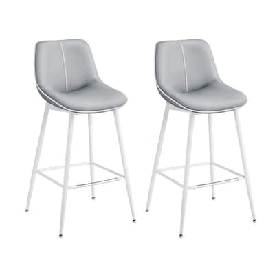Contemporary Set of 2 Bar Stools - Stylish Seating Solution for Home