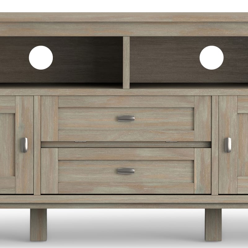 WYNDENHALL Norfolk SOLID WOOD 72 inch Wide TV Media Stand For TVs up to 80 inches - 72'' W x 17.5'' D x 26'' H