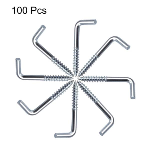 1.3 Ceiling Hooks Cup Hook Fine Carbon Steel Screw-In Hanger for Indoor and Outdoor Use 100pcs