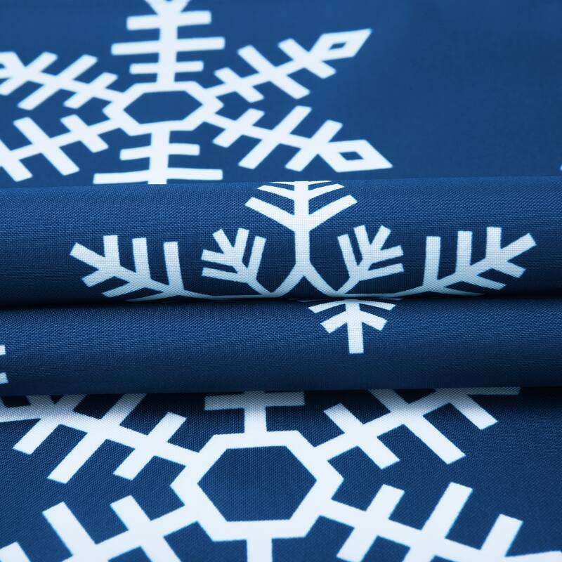 Christmas Round Tablecloth Xmas Table Covers for Kitchen Dining Room Table Decor, Blue