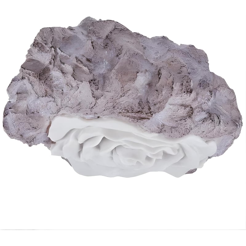 Aria Home Rose Blossom Table Lamp Sculpted Sandstone LED RGB Compatible