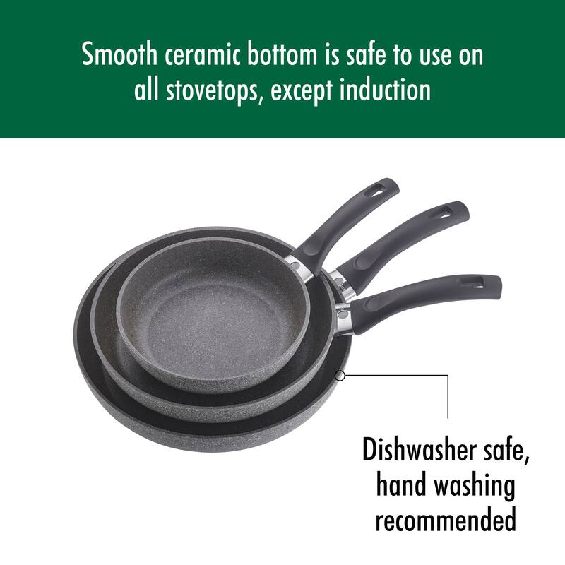 BALLARINI Parma by HENCKELS Forged Aluminum Nonstick Fry Pan Set - Granite