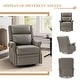 preview thumbnail 27 of 88, Echidna 29.6" Transitional Genuine Leather Swivel Rocker Nursery Chair with Nailhead Trim by HULALA HOME
