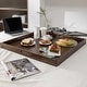 preview thumbnail 42 of 76, KINWELL Square Black Walnut Wood Serving Tray Ottoman Tray with Handles