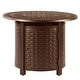 preview thumbnail 10 of 29, Round 34 in. x 34 in. Aluminum Propane Fire Pit Table with Glass Beads, Two Covers, Lid, 37,000 BTUs