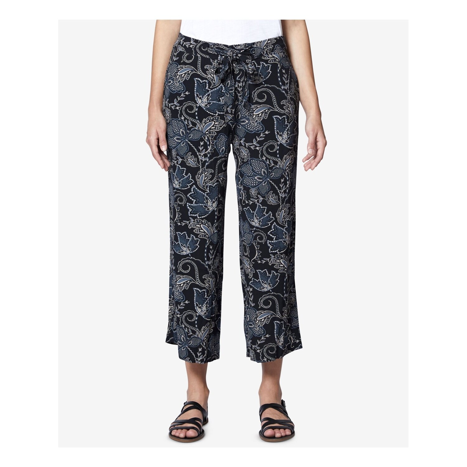 printed cropped pants