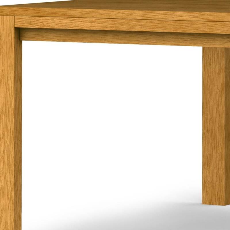 HomeRoots 54" Oak Wood Frame Base Square Dining Table - 54.00 in. x 29.50 in. x 54.00 in.