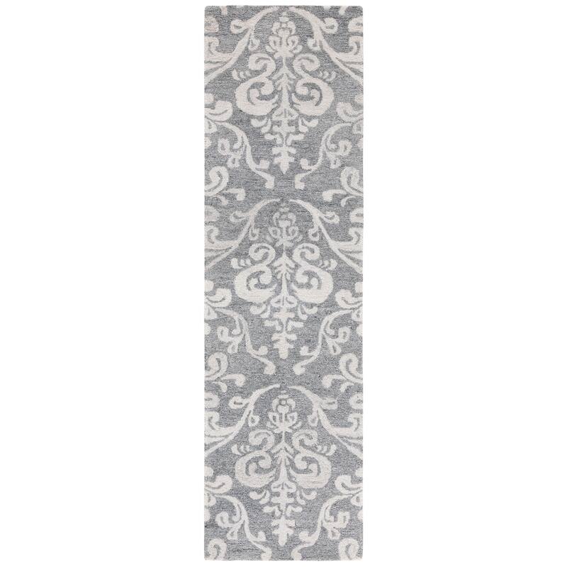 SAFAVIEH Handmade Anatolia Johanneke Traditional Wool Rug - 2'3" x 8' Runner - Grey