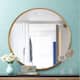 Neutypechic Modern Thin Frame Wall-Mounted Vanity Round Mirror - 32 - Gold