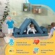 preview thumbnail 3 of 8, 12 Pcs Kids Modular Couch, Toddlers Couch Child Sectional Sofa, Playroom Bedroom Furniture for Boys and Girls, Blue