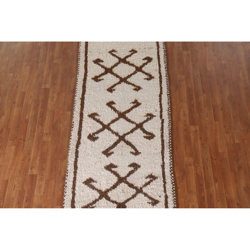Anatolian Oriental Runner Rug Tribal Hand-knotted Wool Carpet - 3'3"x 10'9"