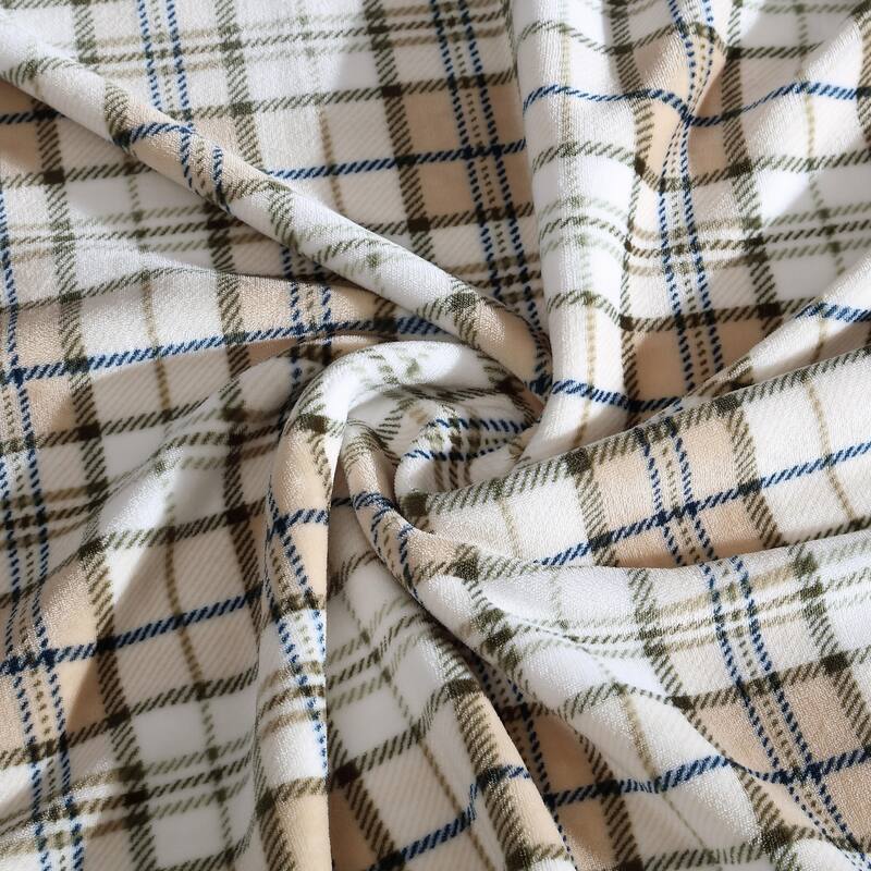 Nautica Printed Plush Fleece Reversible Throw Blanket