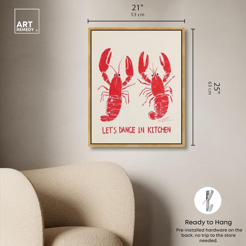 Let's Dance In Kitchen Canvas by Art Remedy