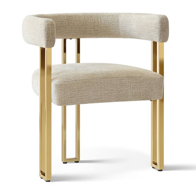 Chenille Upholstered Armchair (Set of 2)