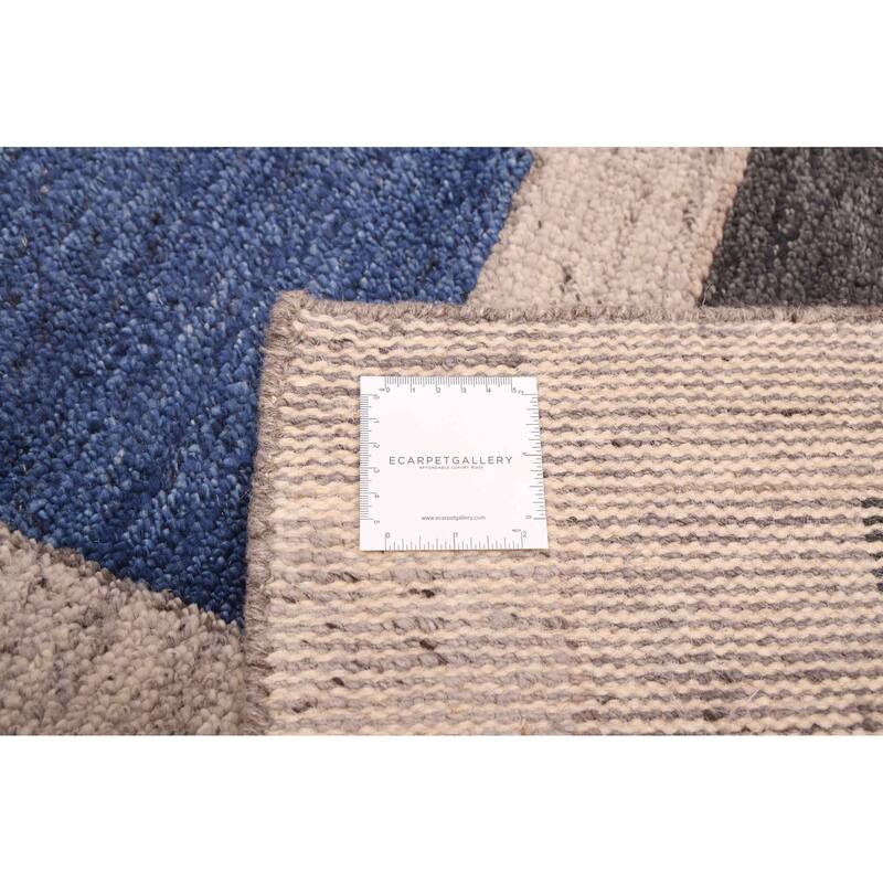 ECARPETGALLERY Hand-knotted Tangier Dark Blue Wool Rug - 5'1 x 7'11