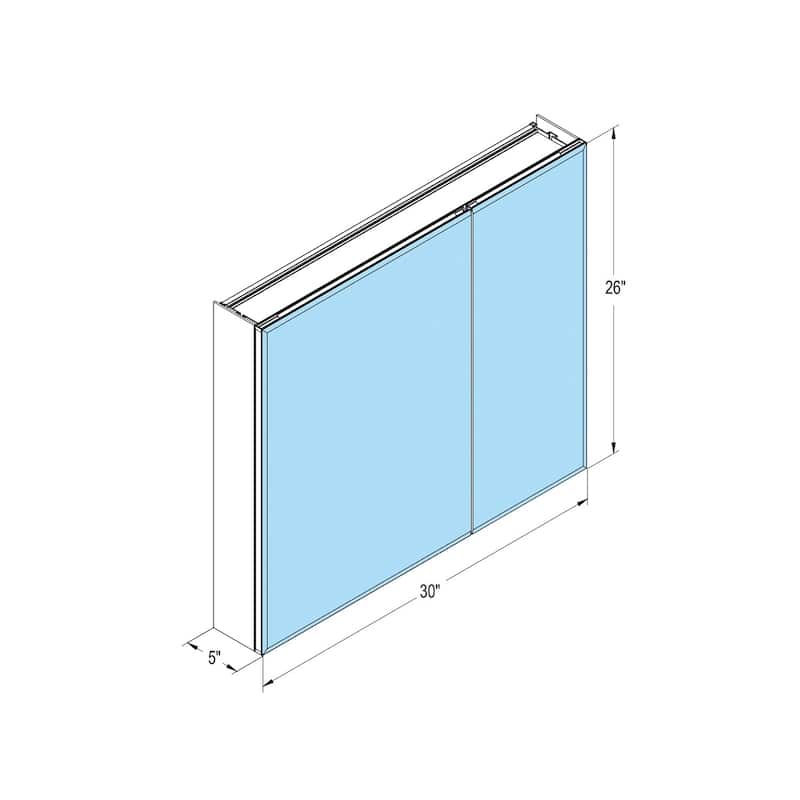 Rectangular Aluminum Recessed Mount /Surface Mount Medicine Cabinet with Mirror