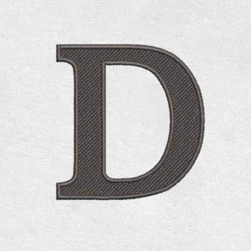 Avanti Linens Wht/Gry Block Monogram Hand Towel - Hand Towel