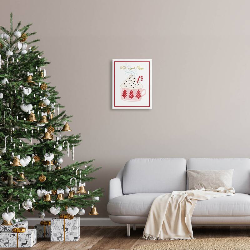 Stupell Let's Get Cozy Pink Cocoa Canvas Wall Art, Design by The Saturday Evening Post