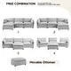 preview thumbnail 78 of 150, Corduroy Sectional Sofa with Removable Ottomans & Ultra-soft Cushions for Living Room & Bedroom