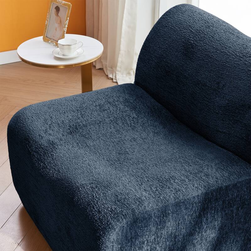 Comfortable and Space-Saving Single Foam Compression Sofa Chair with Footrest + Pillow