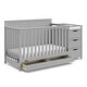 preview thumbnail 19 of 25, Graco Hadley Crib & Changer w/ Drawer with Premium Foam Crib and Toddler Mattress Pebble Gray