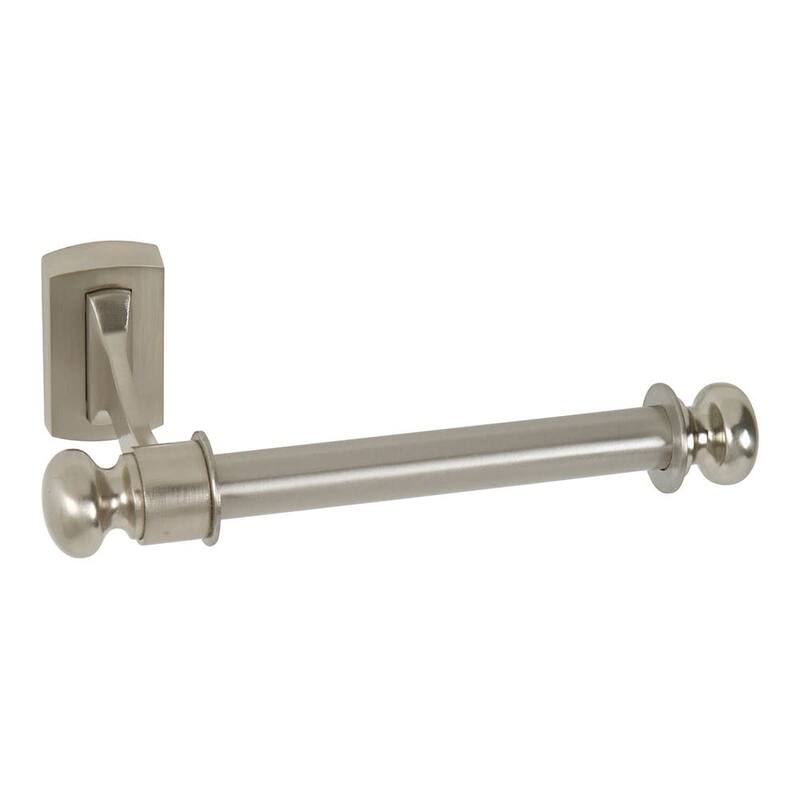 Atlas Homewares 7 Inch Wide Single Post Toilet Paper Holder from the - Brushed Nickel